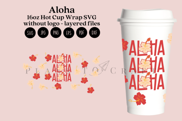 Aloha Summer Tumbler Wrap: Graphics for Crafts & Branding