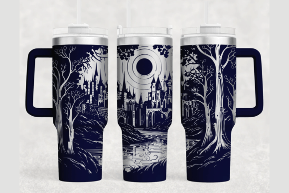 Elven Kingdom 40oz Laser Tumbler Wrap Graphics
