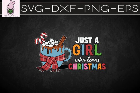 Girl Who Loves Christmas Coffee SVG: Graphics for Crafts