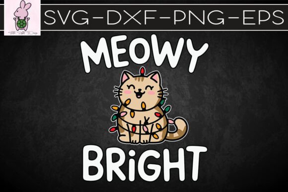 Meowy and Bright Christmas Cat Tree SVG: Graphics for Crafts