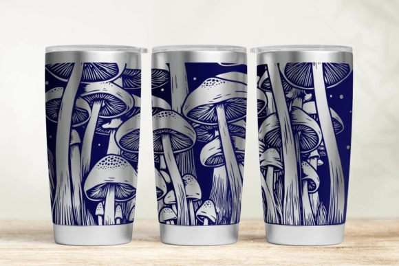Mushroom 30oz 20oz Laser Wrap SVG PNG Graphics