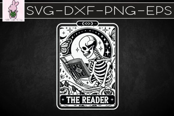 Skeleton Reading Book the Reader SVG Graphics for Crafts