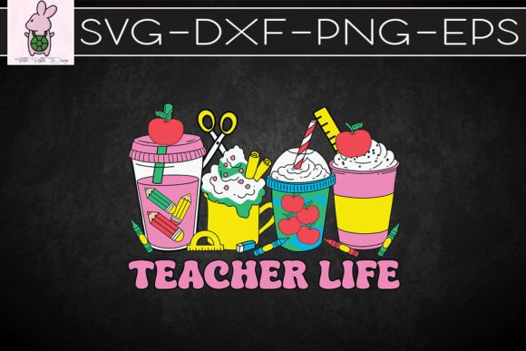 Teacher Life Coffee Cups SVG: Graphics for Crafts & Content